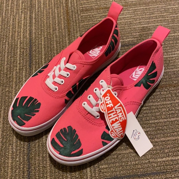Pink hand painted vans, kids size 6 - Picture 1 of 13